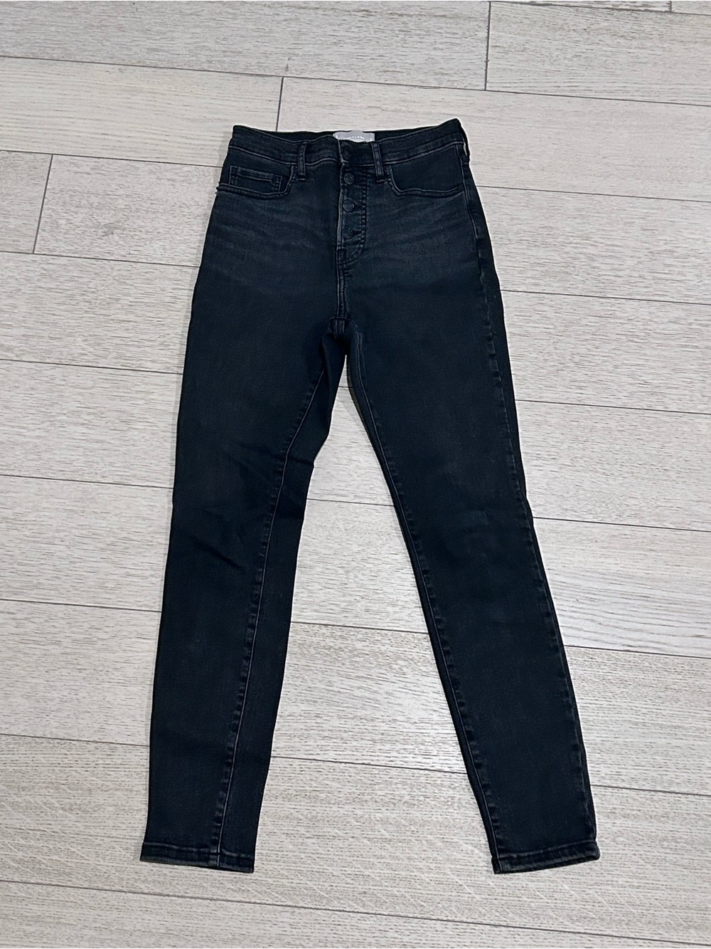 Everlane Women's Black The Authentic Stretch High-Rise Skinny Jeans Size 27